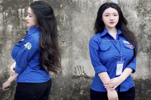 Phong thái quyến rũ của nữ sinh viên tình nguyện với vẻ ngoài hoàn hảo
